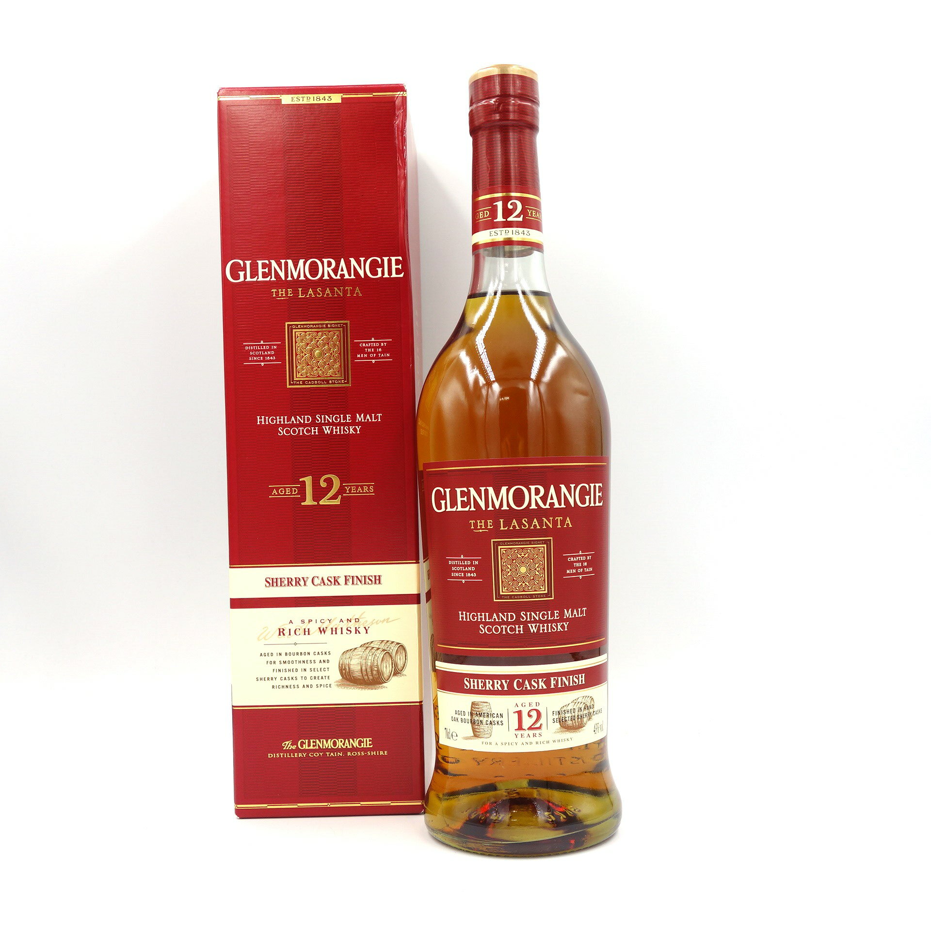 グレンモーレンジ 12年 ラサンタ シェリーカスクフィニッシュ 700ml GLENMORANGIE【W1】【中古】