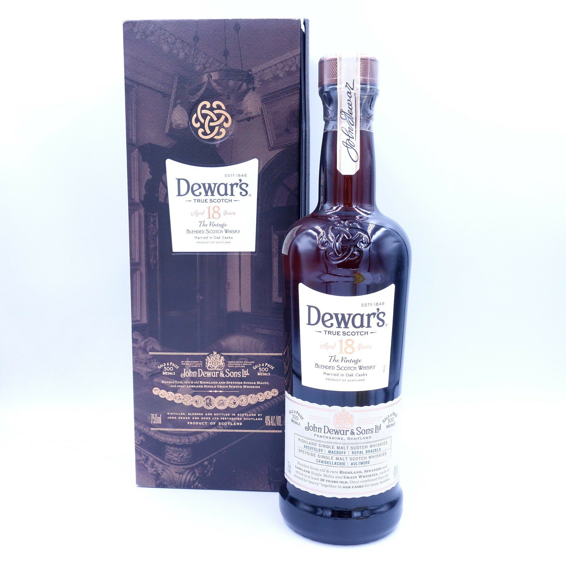 Dewar's デュワーズ 18年 ウィスキー 箱付き【W1】【中古】