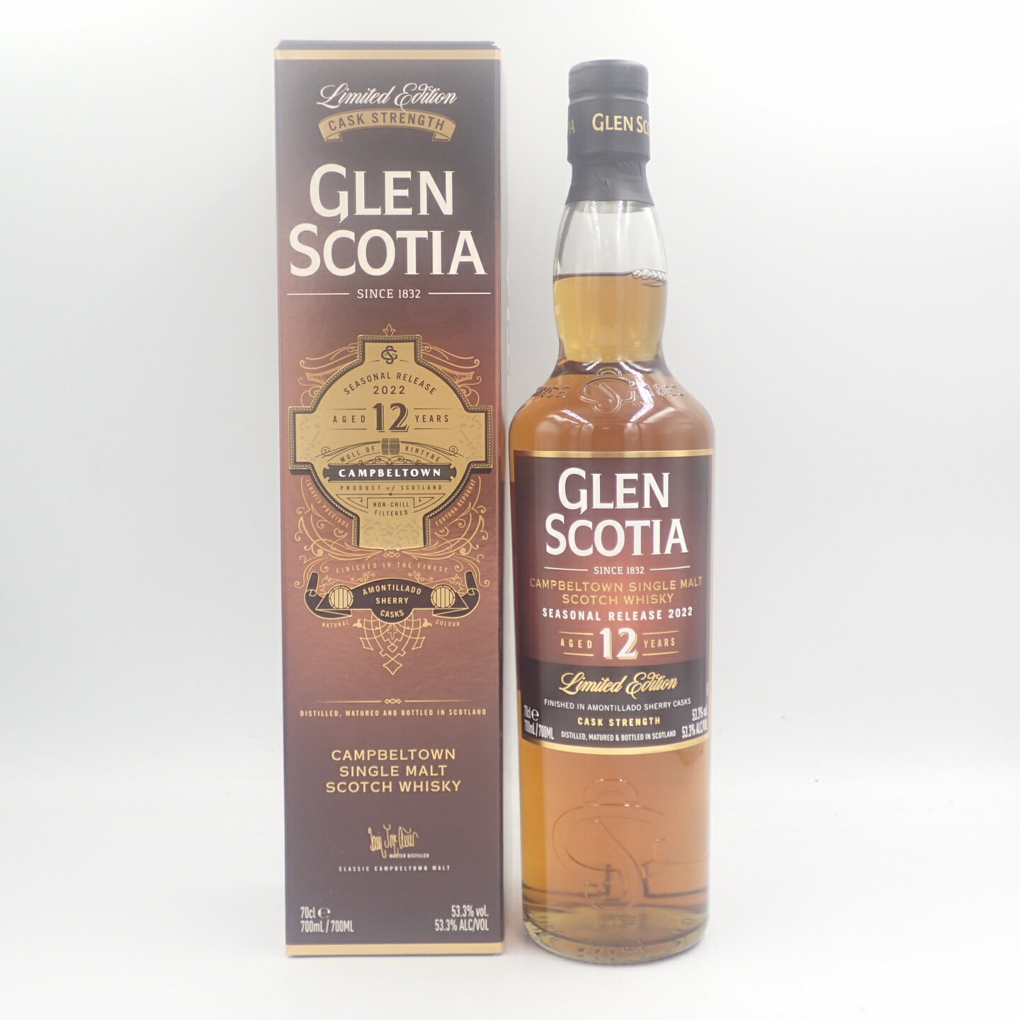 グレンスコシア 12年 シーズナルリリース 2022 アモンティリャード シェリーカスクフィニッシュ 53.3％ 700ml GLEN SCOTIA【C】【中古】