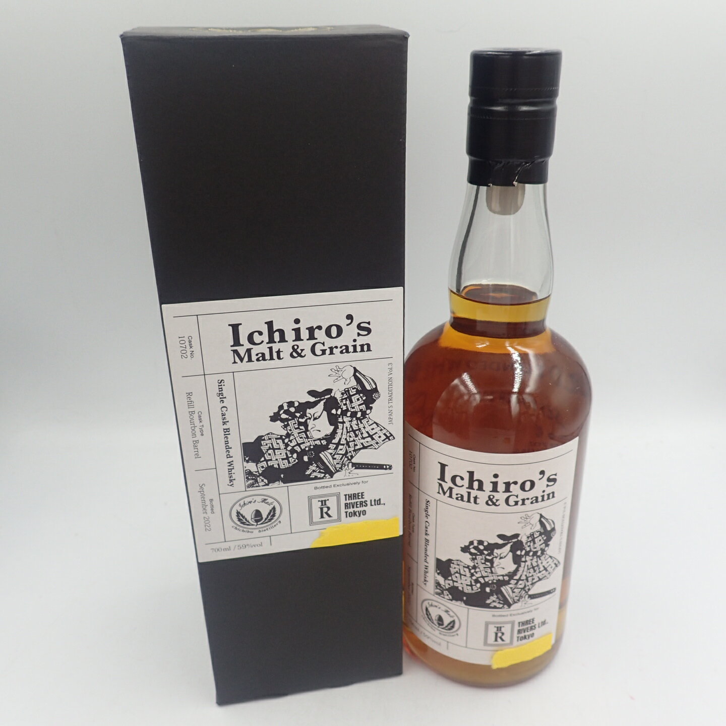 【東京都限定】イチローズ モルト＆グレーン JAPAN'S TRADITION Vol.3バーボン バレル 700ml 59％ Ichiros Malt【R1】【中古】