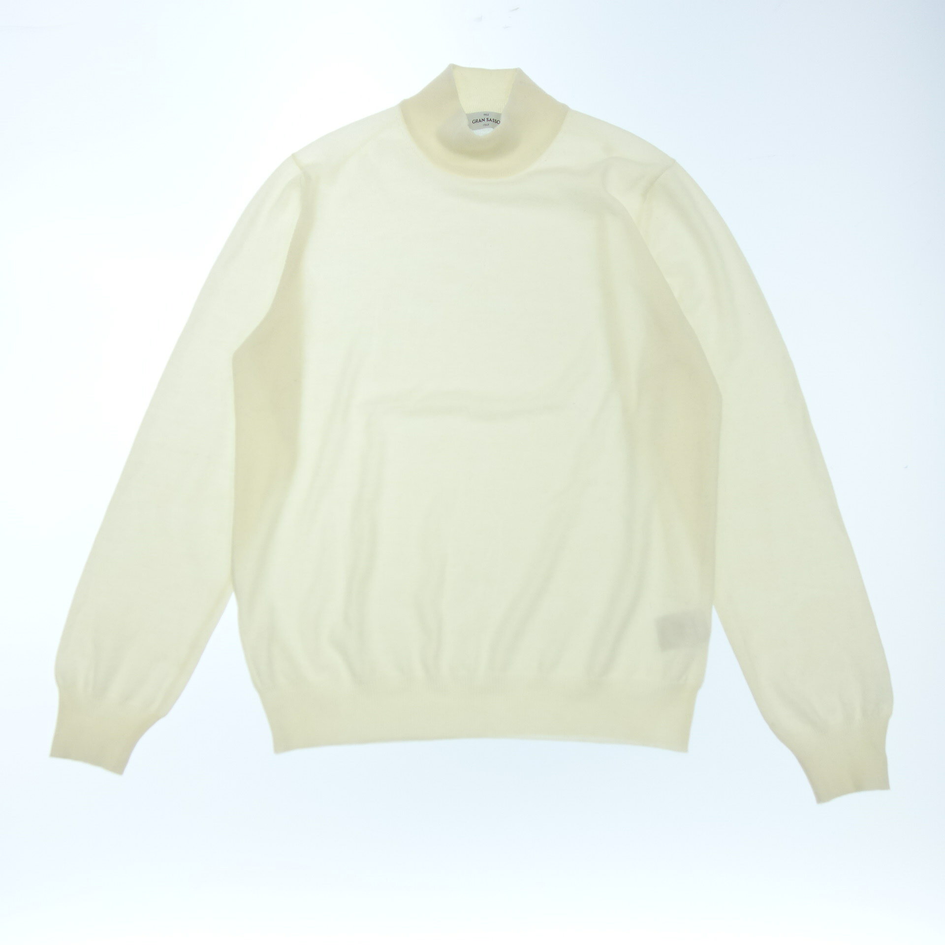グランサッソ セーター ニット タートルネック メンズ ホワイト 50 Gran Sasso【AFB42】【中古】販売済み
