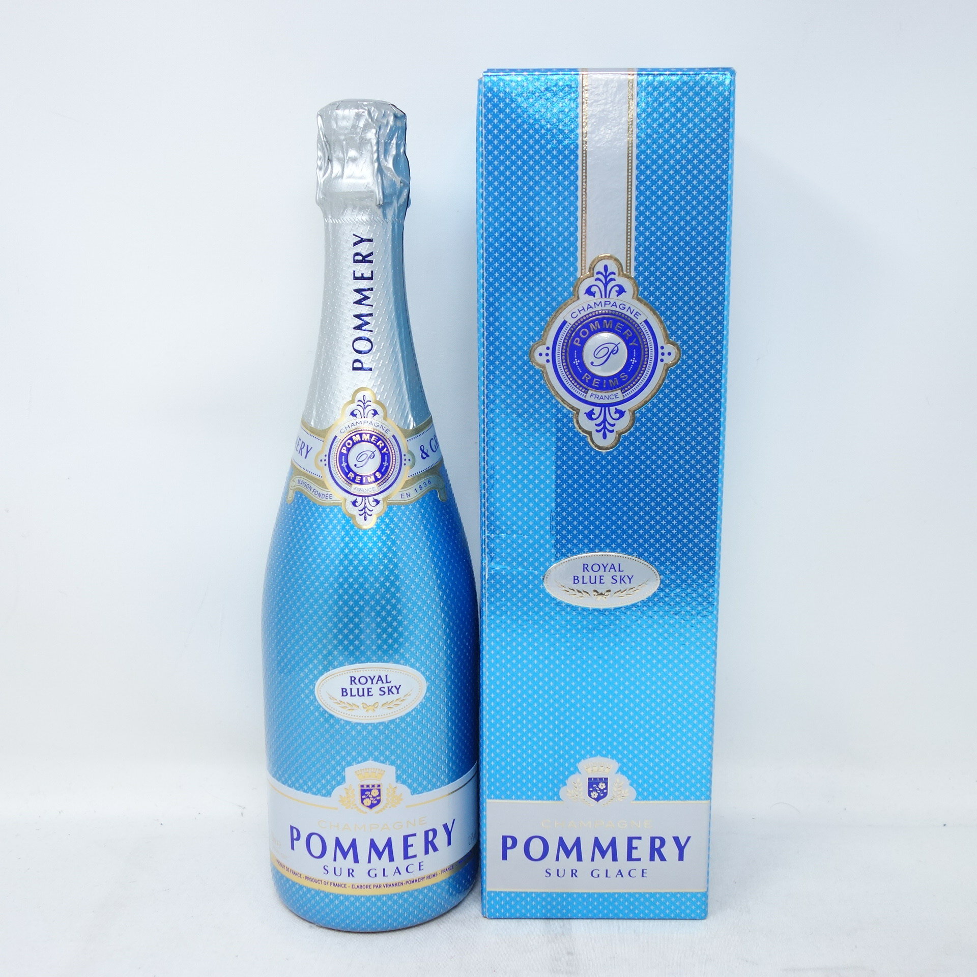 ポメリー ロワイヤル ブルー スカイ シャンパーニュ 750ml 12.5% 1595g POMMERY【V】【中古】