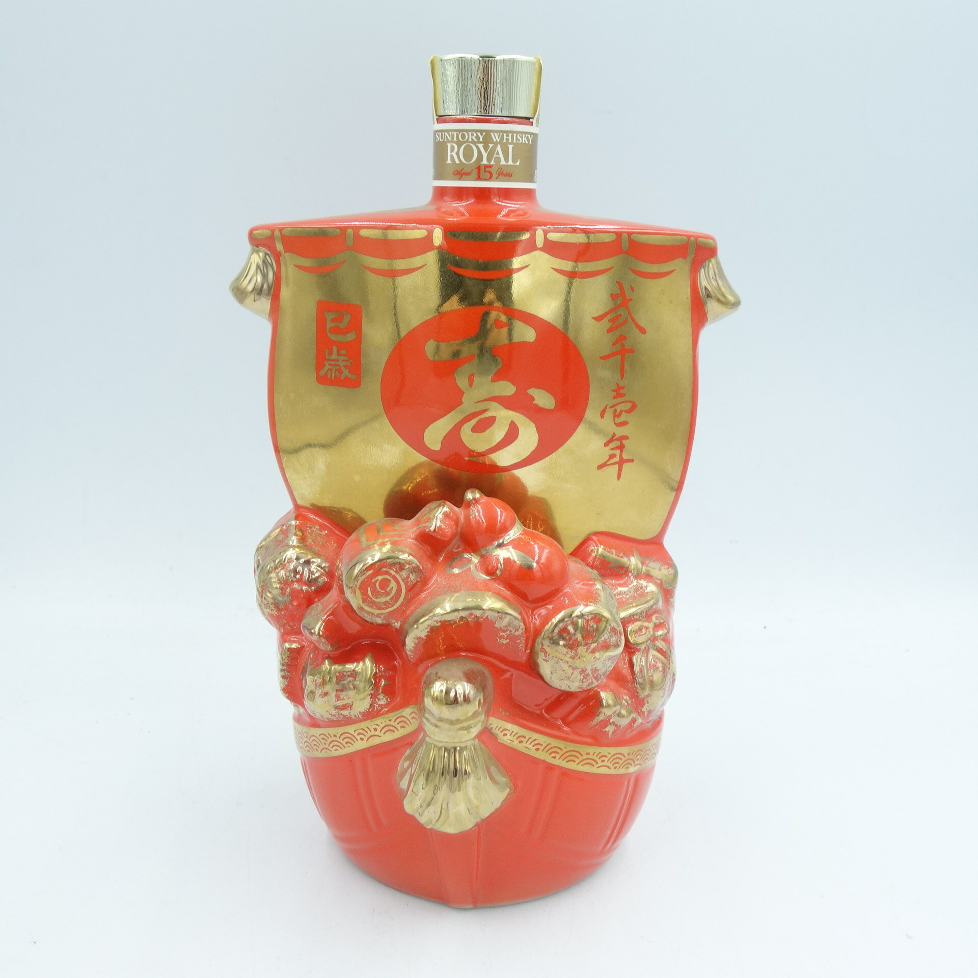 【東京都限定】サントリー ローヤル 15年 干支ボトル 巳年 600ml 1239g SUNTORY ROYAL【H2】【中古】