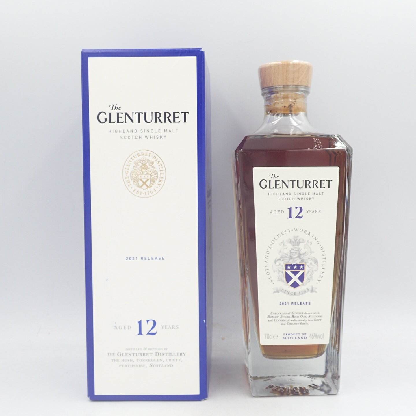 グレンタレット 12年 スコッチウイスキー 2021 700ml 46度 The Glenturret【G2】【中古】