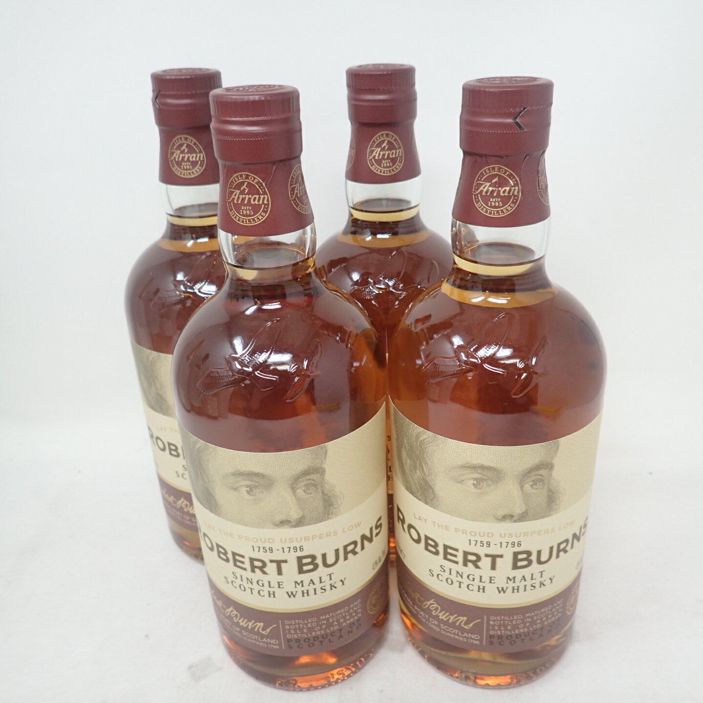 アラン ロバートバーンズ シングルモルト 43％ 700ml Arran ROBERT BURNS 4本セット【7F】【中古】