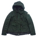 モンクレール ダウンジャケット 総柄 フード BAGES レディース サイズ00 緑 MONCLER ...