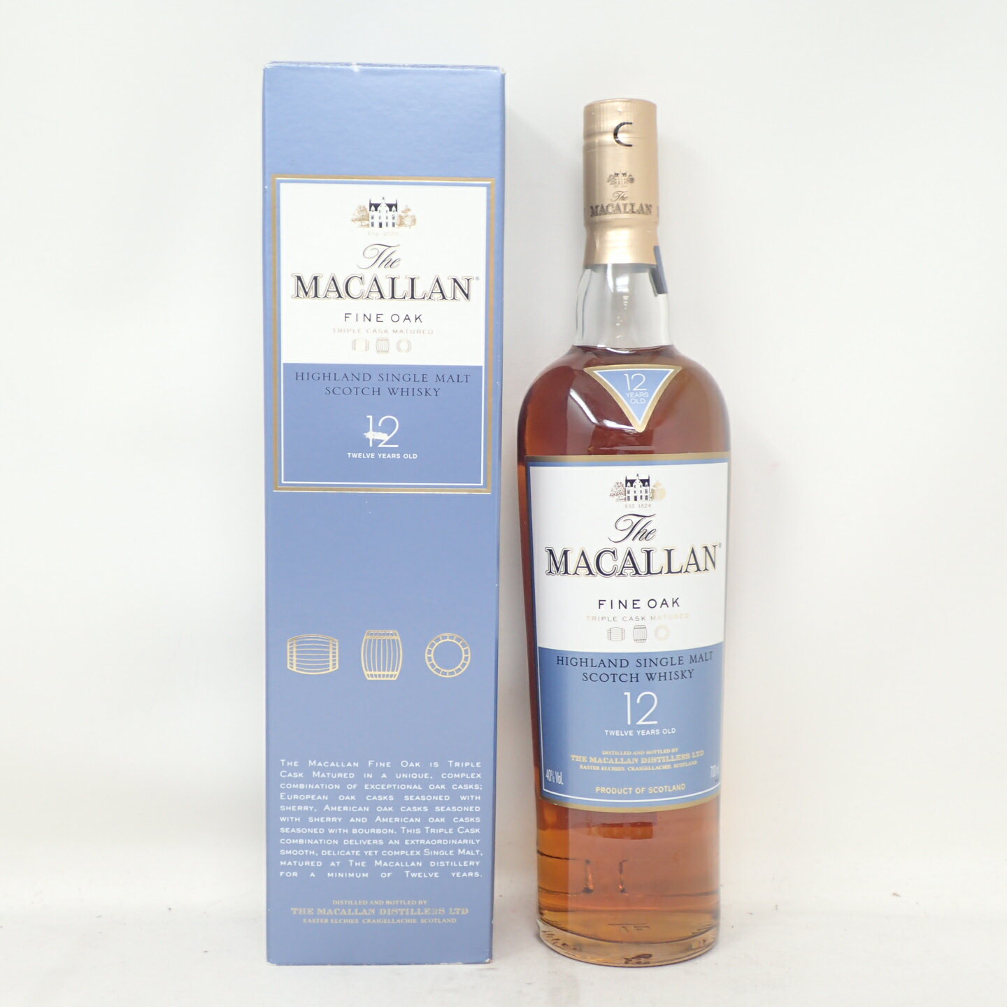 マッカラン12年 ファインオーク トリプルカスク 700ml 40% MACALLAN FINE OAK【B2】【中古】