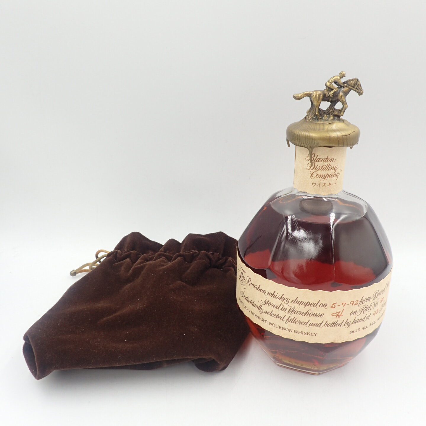 ブラントン シングルバレル 5-7-92 1992年 750ml 46.5% Blanton's SINGLE BARREL BOURBON【D】【中古】