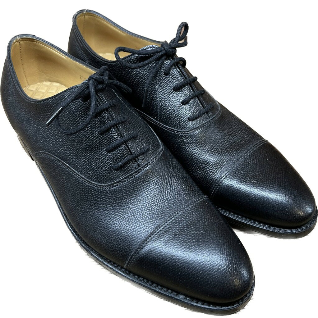 ジョンロブ レザーシューズ ストレートチップ CITY クシュベルカーフ UK6E ブラック JOHNLOBB【新品同様】
