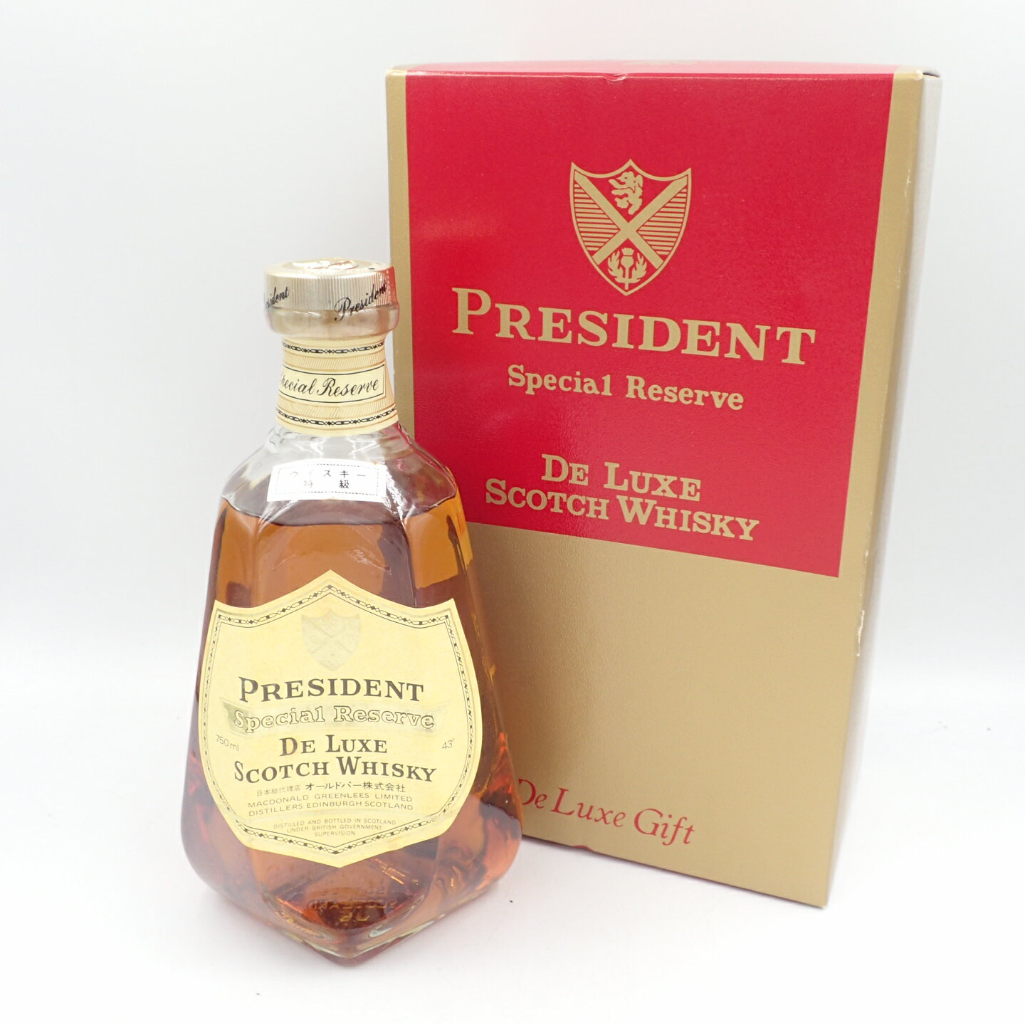 オールドパー プレジデント スペシャルリザーブ 750ml 43% 箱 替え栓付き Old Parr PRESIDENT Special Reserve【U】【中古】