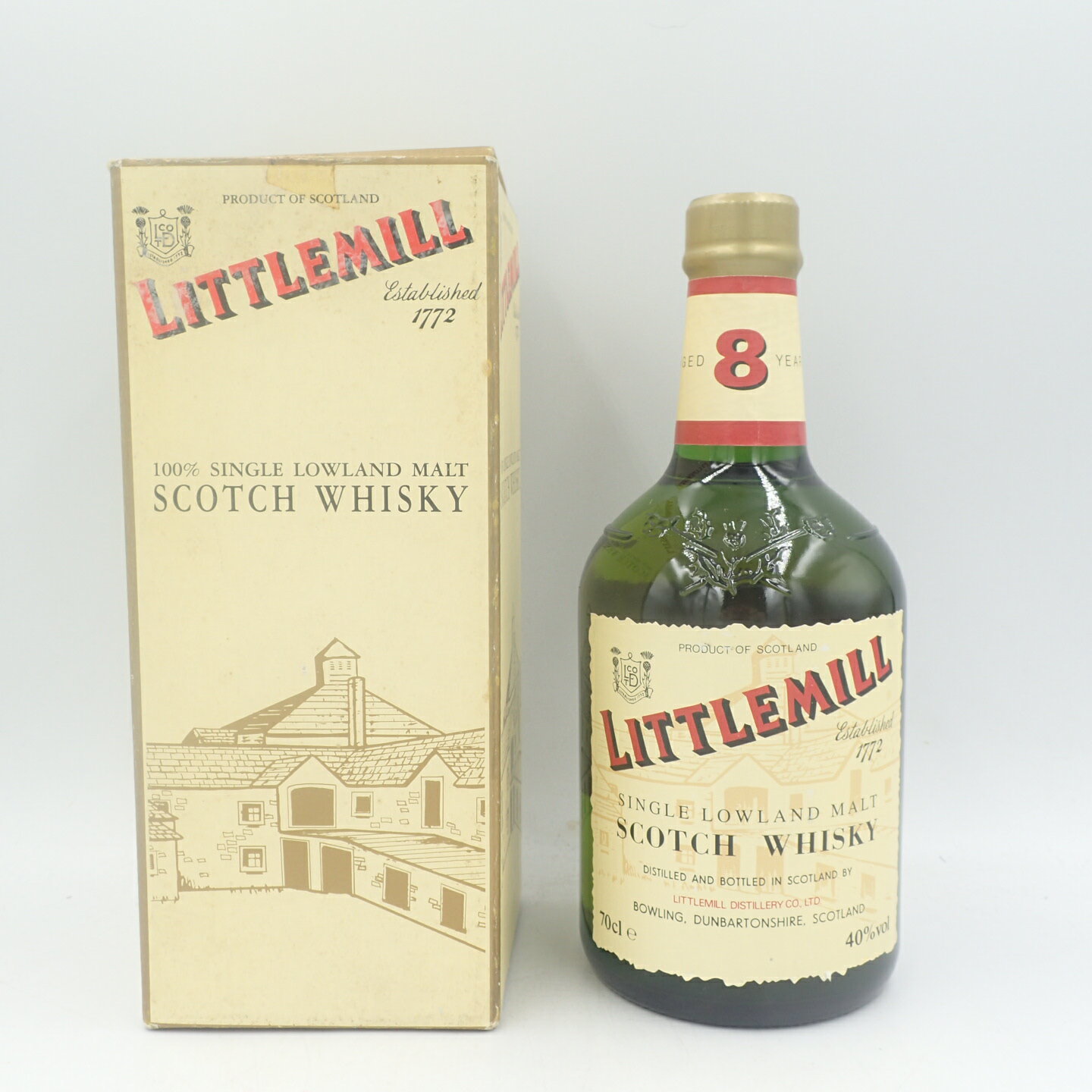 リトルミル 8年 ダンピーボトル シングルモルト 700ml LITTLEMILL【DD】【中古】