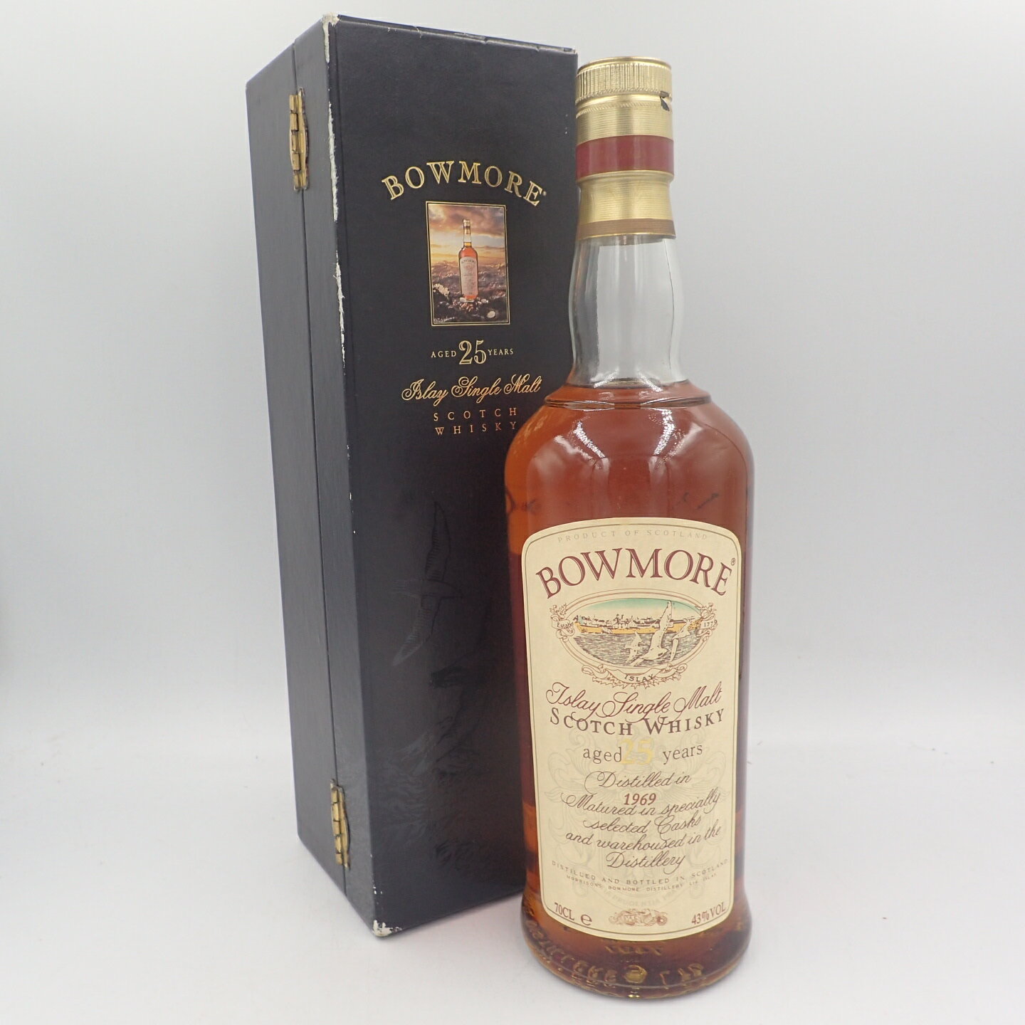 ボウモア 25年 1969 カモメラベル 750ml 43％ BOWMORE 同梱不可【J1】【中古】