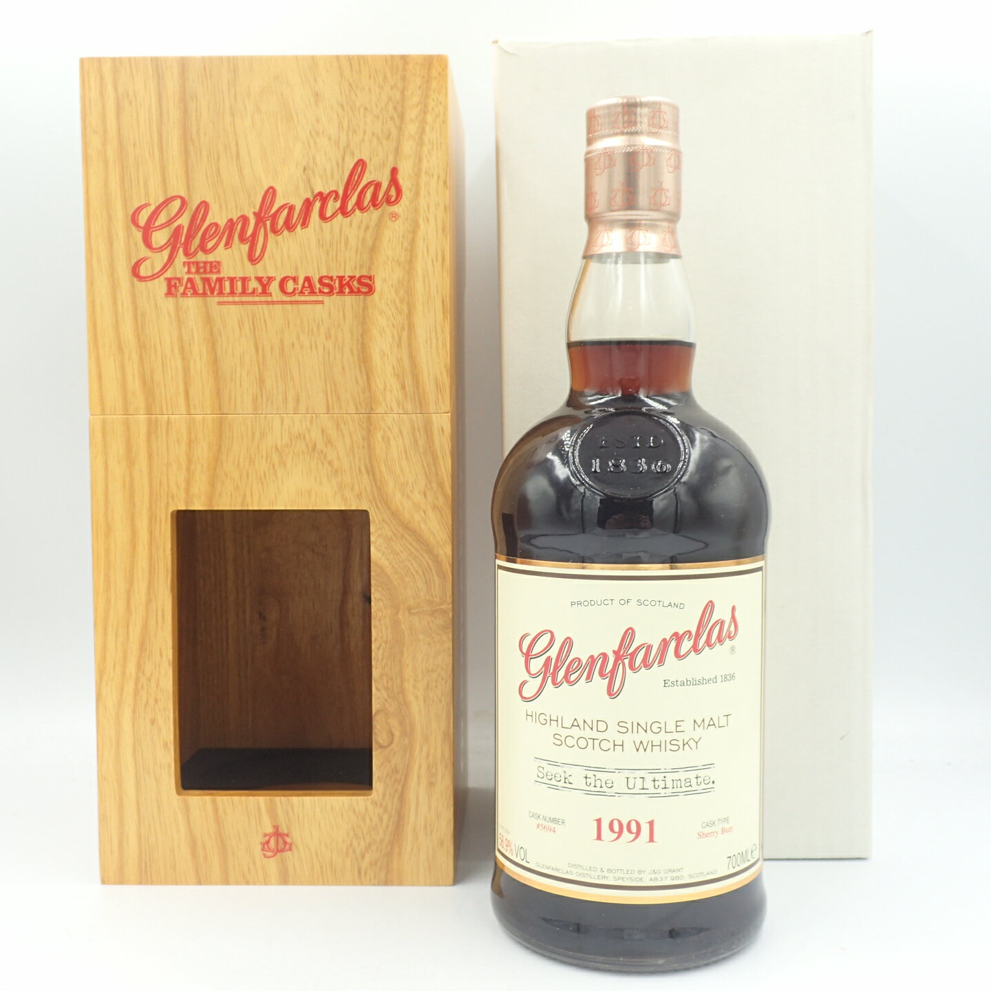 グレンファークラス シングルモルト シェリーバット 1991 #5694 700ml 56.9% Grenfarclas【Y】【中古】