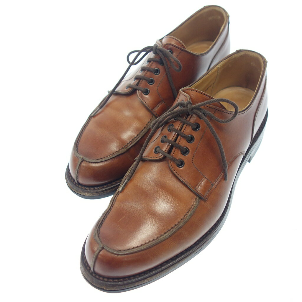 クロケット＆ジョーンズ Uチップ レザーシューズ ウェックスフォード メンズ ブラウン サイズ6E Crockett&Jones WEXFORD【AFC44】【中古】-cp31647販売済み