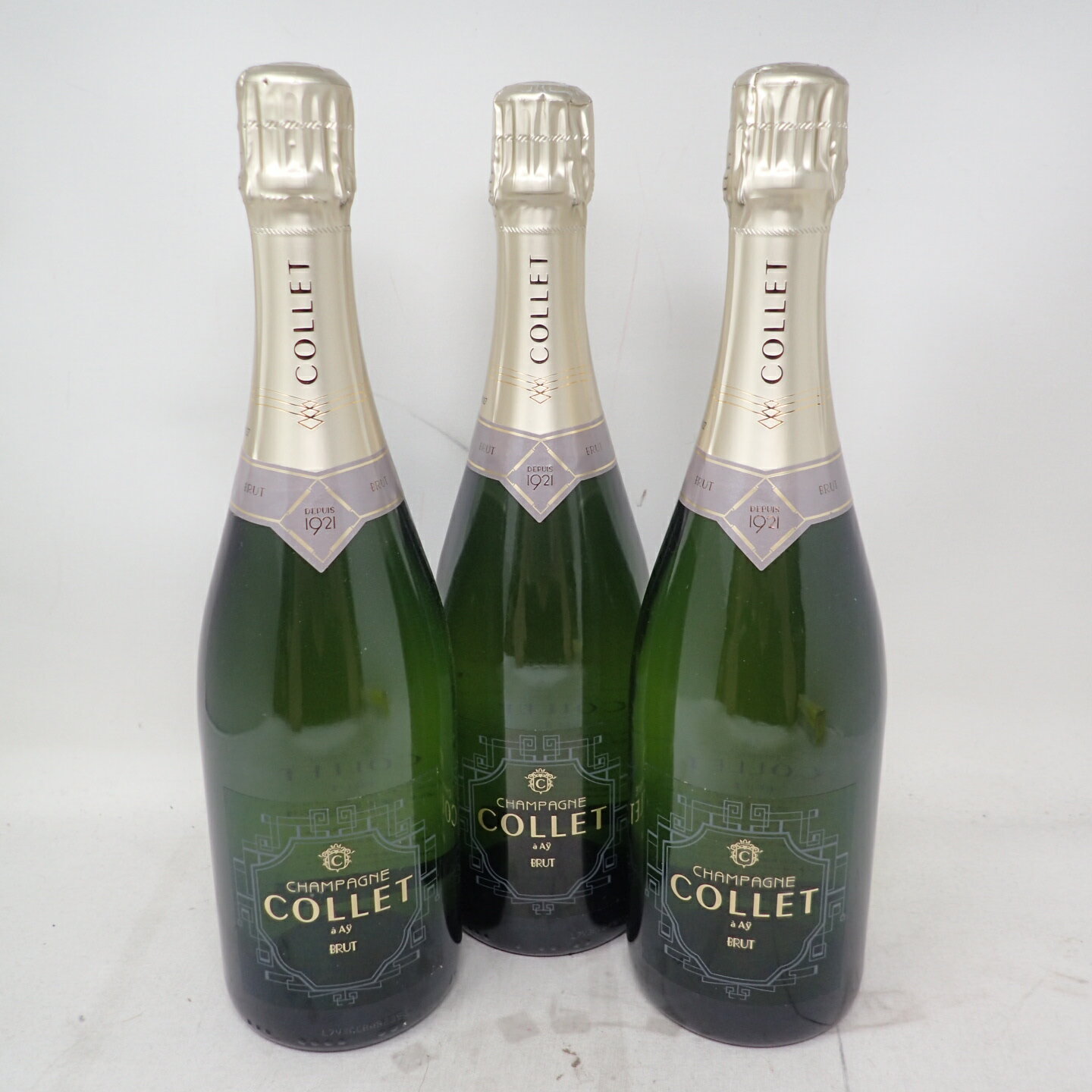 コレ ブリュット シャンパーニュ 750ml 12.5% COLLET BRUT CHAMPAGNE 3本セット【MTM2】【中古】