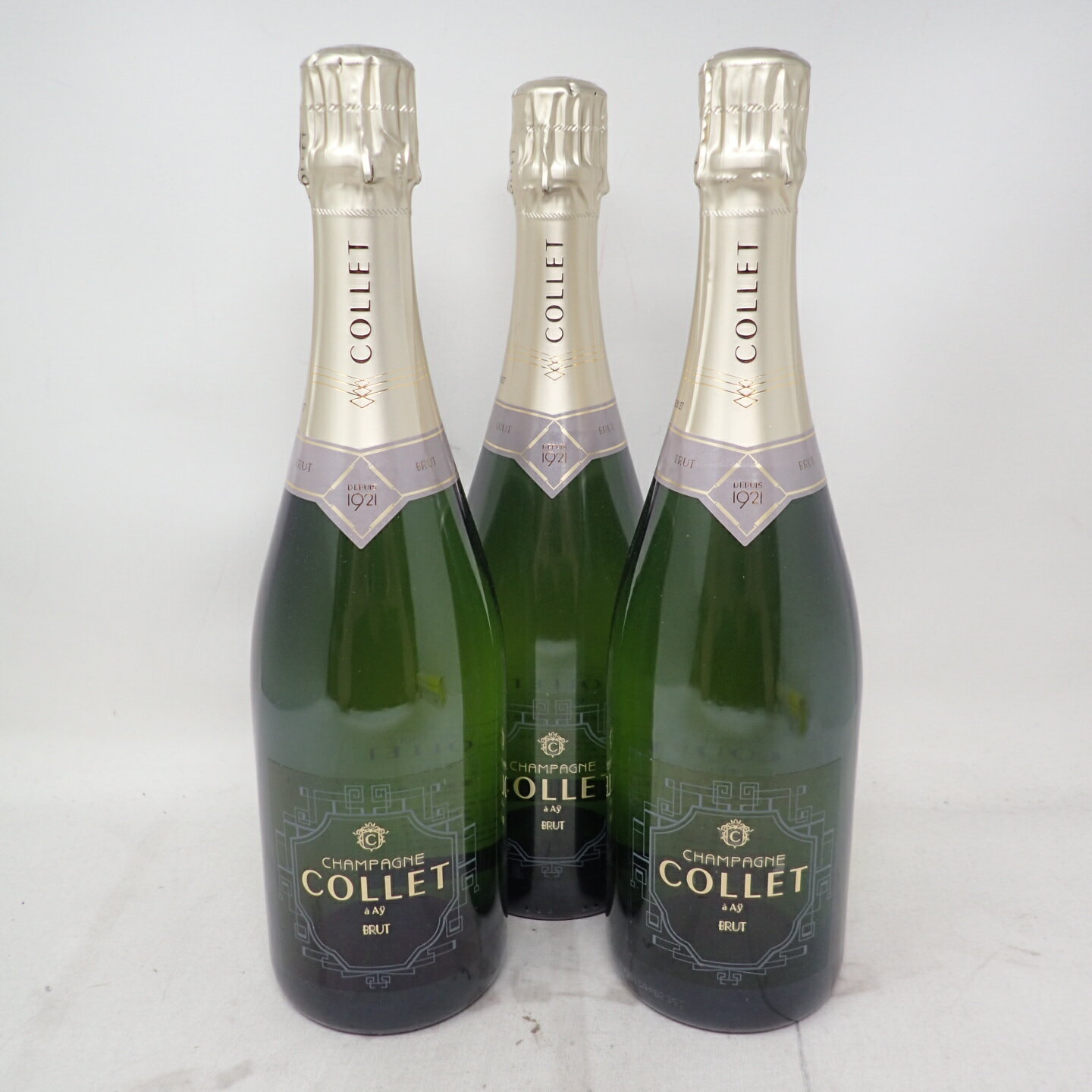 コレ ブリュット シャンパーニュ 750ml 12.5% COLLET BRUT CHAMPAGNE 3本セット【MTM1】【中古】