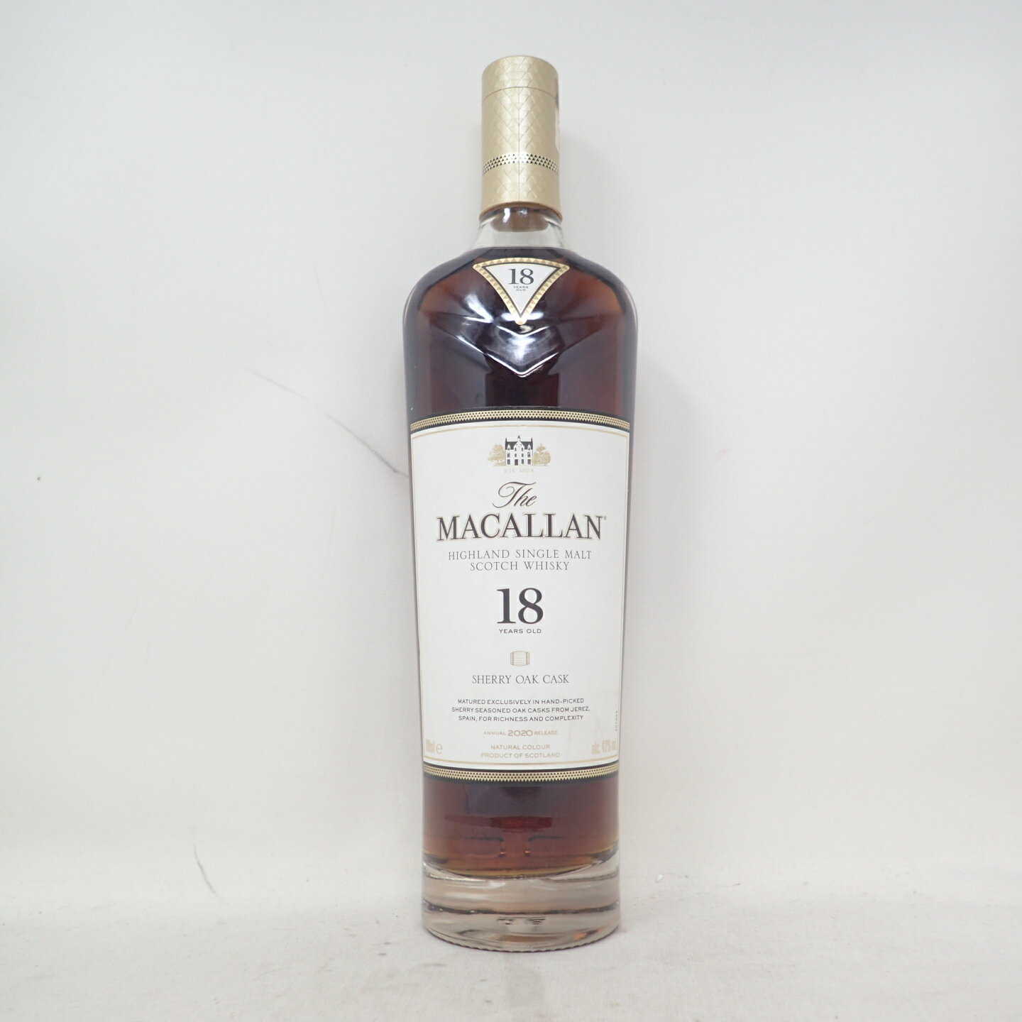 マッカラン 18年 シェリーオークカスク 2020 700ml 43% The MACALLAN【Q1】【中古】