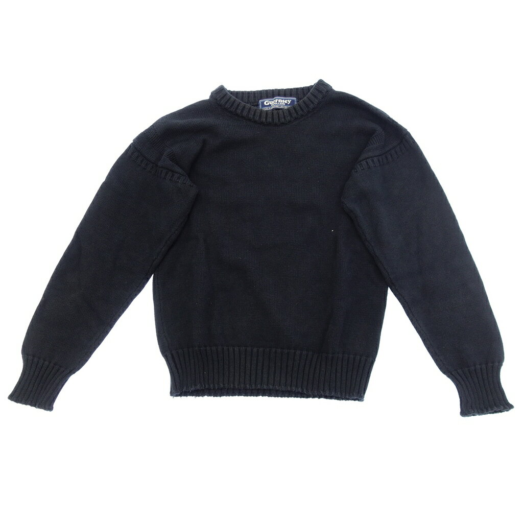 【中古】ガンジーウーレンズ ニット フィッシャーマン メンズ ネイビー サイズ36 GUERNSEY WOOLLENS【LA】-cp31646