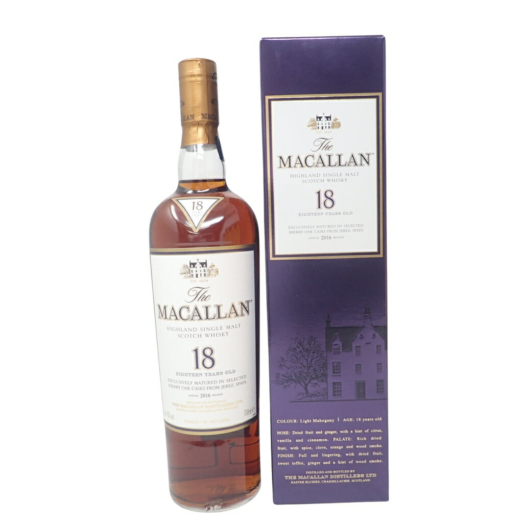 【未開栓】マッカラン 18年 シェリーオーク 2016リリース The MACALLAN【CC】【中古】