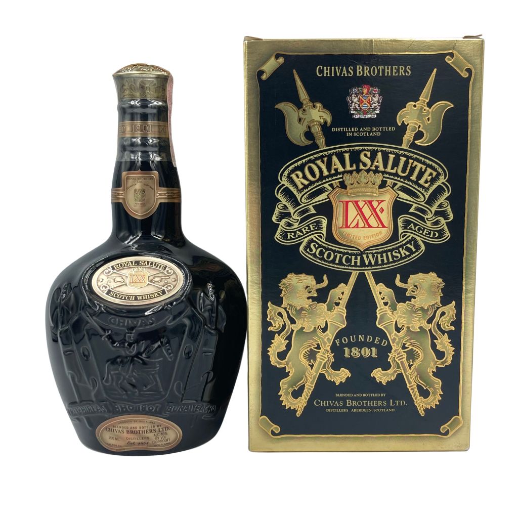 【未開栓】シーバス ブラザーズ ロイヤルサルート LXX 陶器ボトル 700ml 40％ 1277g CHIVAS BROTHER'S ROYAL SALUTE【Y1】【中古】