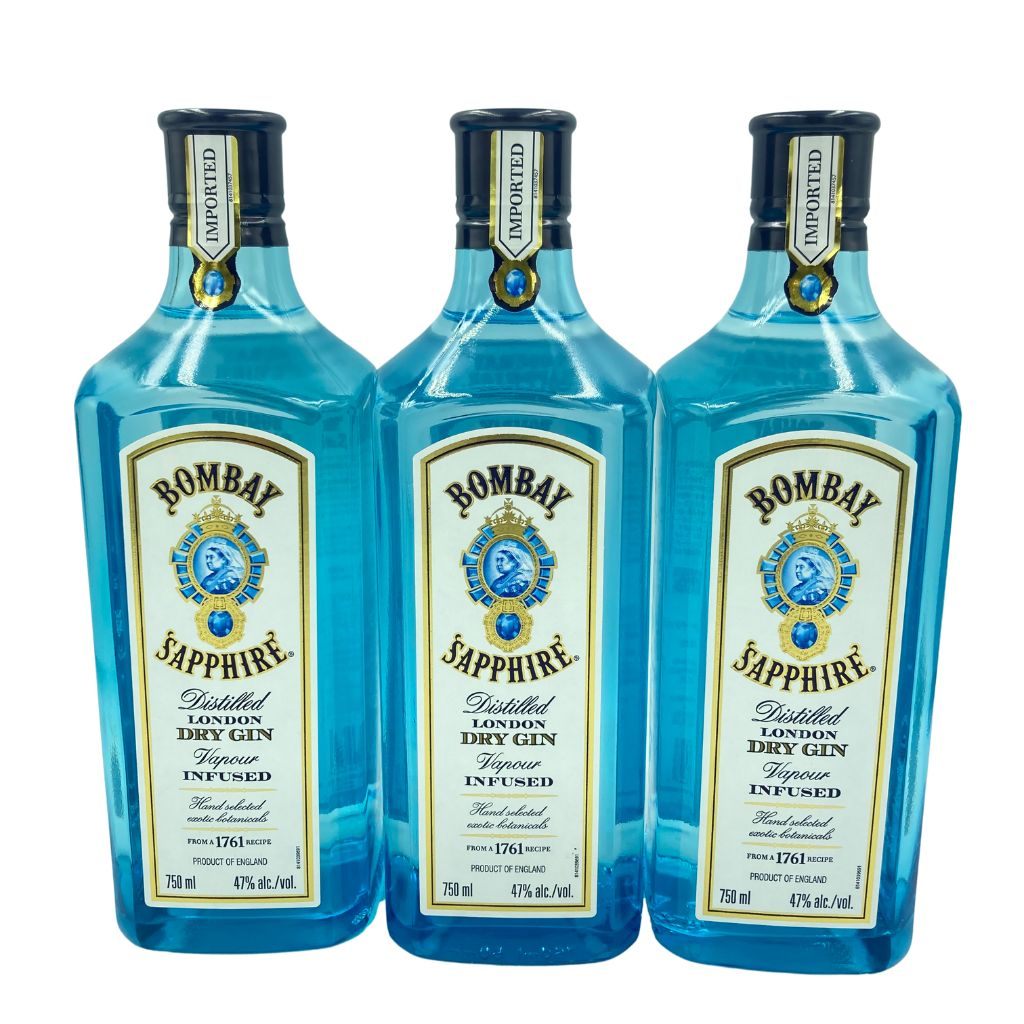 【未開栓】ボンベイ サファイア ドライ ジン 750ml 47% BOMBAY SAPPHIRE 3本セット【7F】【中古】