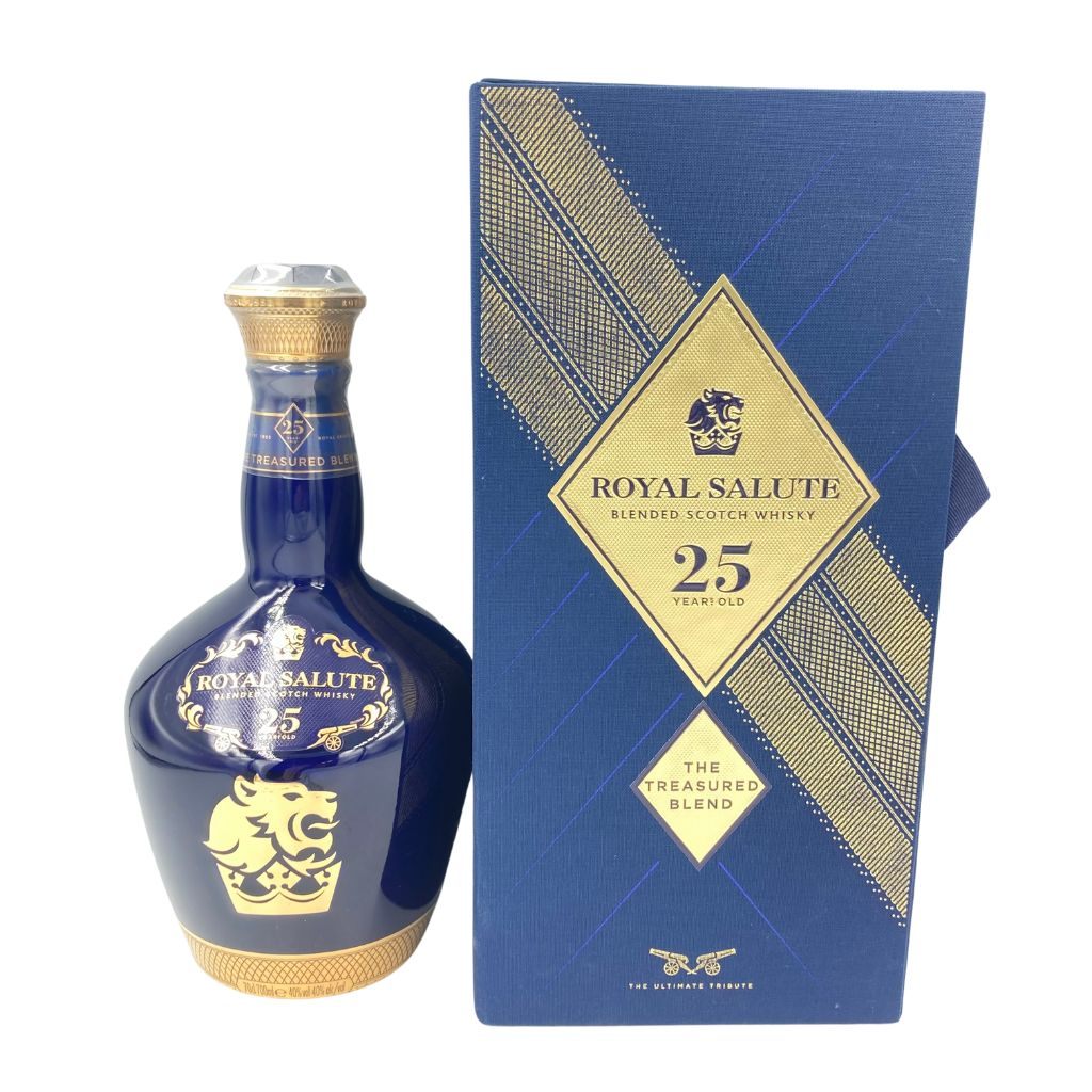 【未開栓】ロイヤルサルート 25年 青陶器ボトル スコッチウイスキー 700ml 40％ Royal Salute 1427.8g【A4】【中古】