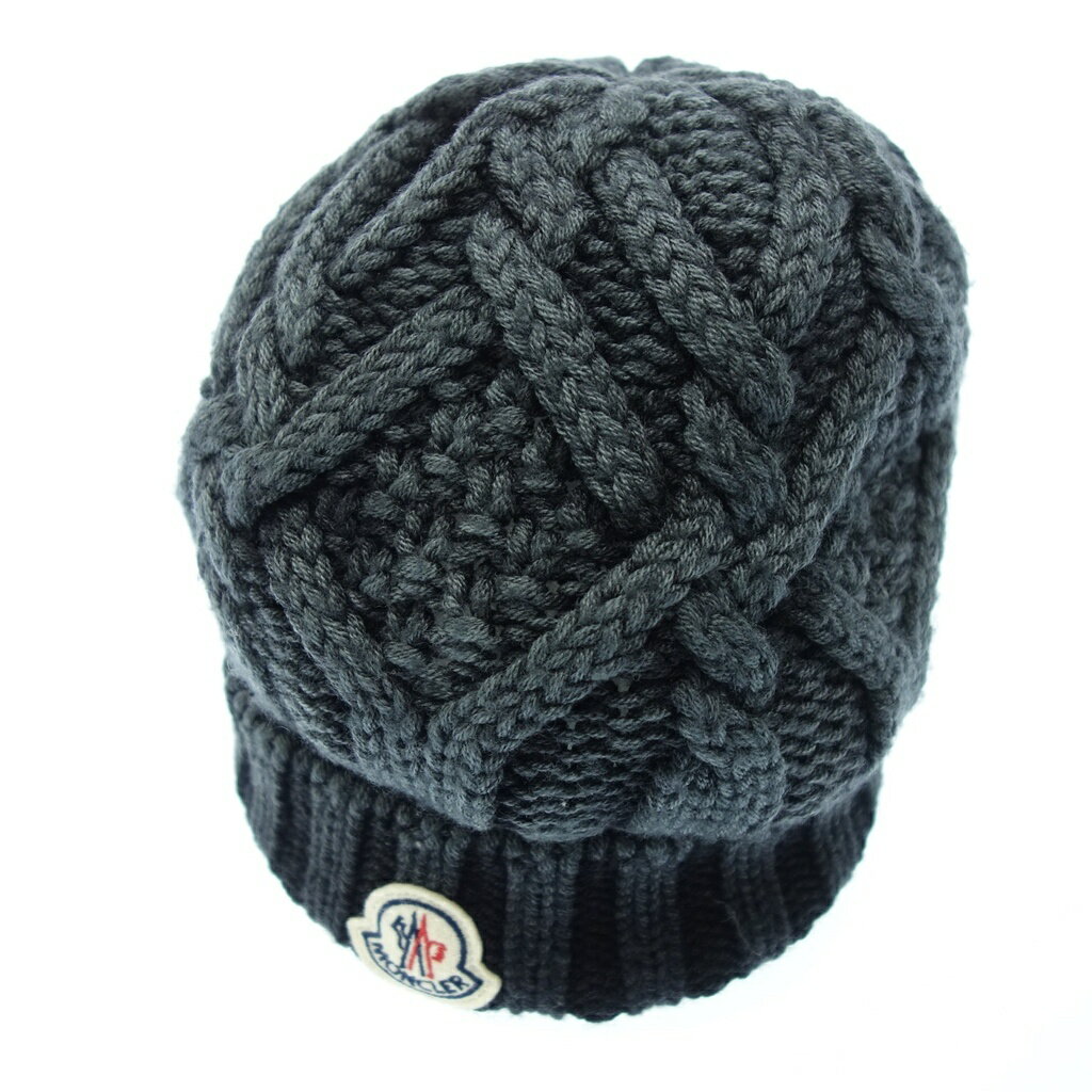 モンクレール ニット帽 BERRETTO グレー MONCLER【AFI21】【中古】販売済み