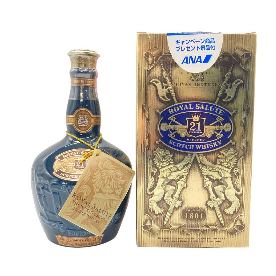 【未開栓】シーバス ブラザーズ ロイヤルサルート 21年 青陶器 700ml 40% Chivas Brothers ROYAL SALUTE 1400g【U4】【中古】