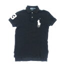 ポロ ラルフローレン ポロシャツ コットン100% メンズ ブラック系 XSサイズ POLO RALPHLAUREN【AFB42】【中古】