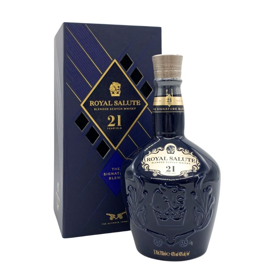 【未開栓】ロイヤルサルート 21年 シグネチャーブレンド 青陶器ボトル 700ml 40% ROYAL SALUTE 1426g【U1】【中古】