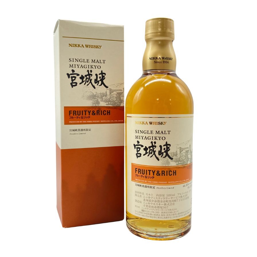 【未開栓】【東京都限定】ニッカ 宮城峡 シングルモルト フルーティ＆リッチ 500ml 55％ NIKKA FRUITY&RICH 【G4】【中古】