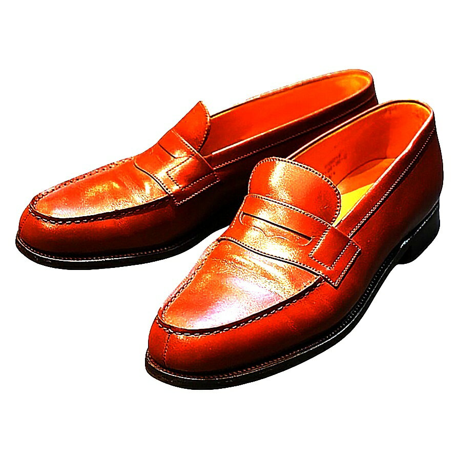 ジェイエムウエストン シグニチャーローファー180 タンブラウン ボックスカーフ メンズ サイズUK6.5A J.M.WESTON ローファー 約25.0cm【...