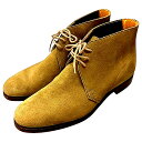 クロケット&ジョーンズ チャッカブーツ スエード ライトブラウン メンズ サイズ7D CROKETT&JONES CHUKKA 約25.5cm【AFD8】【中古...