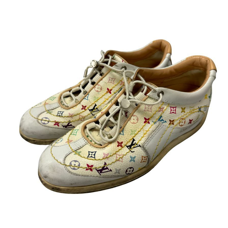 ルイヴィトン ドライビングシューズ モノグラムマルチカラー レディース サイズ35 TD1004 LOUIS VUITTON 約21.5cm【AFC46】【中古】販売済み