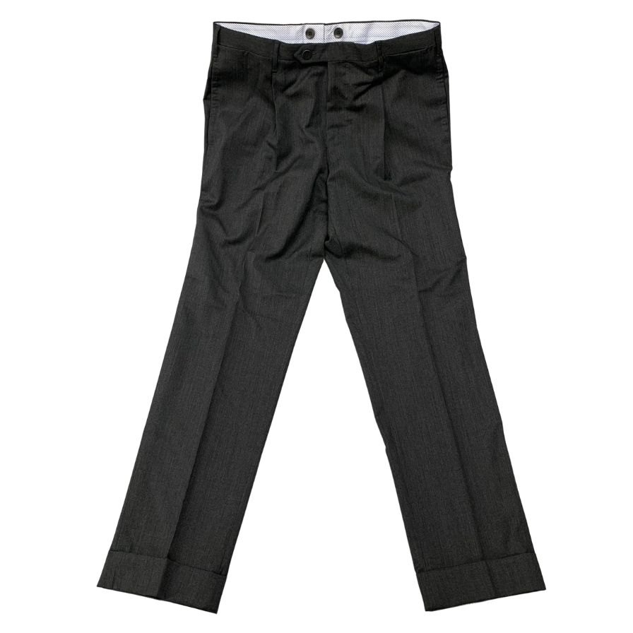 ロータ スラックス 1プリーツ ウール メンズ グレー サイズ46 ROTA 【AFB29】【中古】