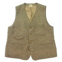 アウト オブ トラッド ベスト キース グレンプレイド チェック ベージュ メンズ サイズ3 OUT OF TRAD Keith Glen Plaid【LA】【...