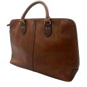 シンプリシテェ プラス レザートート バッグ TRICO LEATHER 本革 ブラウン メンズ SIMPLICITE PLUS【AEF1】【中古】