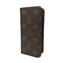 ルイヴィトン モノグラム スマホケース アイフォン10 ブラウン Louis Vuitton【AFI4】【中古】
