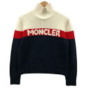 モンクレール ロゴ ニット 19AW ネイビー系 レディース サイズM MAGLIONE TORICOT CICLISTA MONCLER【AFB22】【中古】(4)