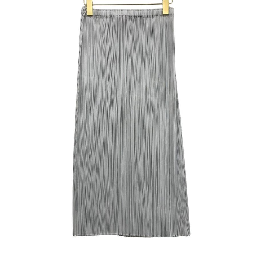 プリーツプリーズ イッセイミヤケ ロングスカート グレー サイズ2 PP55-JG102 PLEATS PLEASE ISSEY MIYAKE【AFB48】【中古】のサムネイル