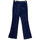 リーバイス フレアパンツ スタープレスト ブーツカット スリット 黒金タブ ネイビー W31 L31 LEVI’S 【AFB15】【中古】