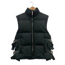 ジバンシー 23FW ノースリーブパファージャケット 4Gメタルバックル ブラック サイズ48 GIVENCHY【AFA11】【中古】