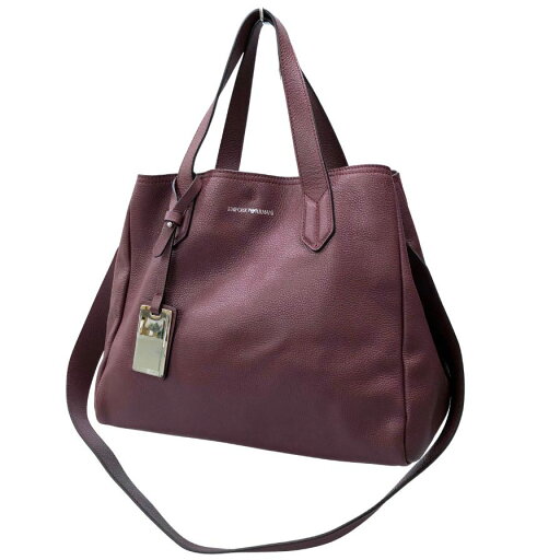エンポリオ アルマーニ バッグ レザー 2way ショルダー エンボス ロゴ ボルドー レディース EMPORIO ARMANI【AFE6】【中古】 エンポリオ アルマーニ バッグ レザー 2way ショルダー エンボス ロゴ ボルドー レディース EMPORIO ARMANI【AFE6】【中古】