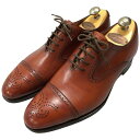 エドワードグリーン レザーシューズ RYE UK6D ブラウン 82ラスト メンズ EDWARD GREEN 約24.5cm【LA】【中古】