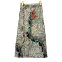 プリーツプリーズ イッセイミヤケ スカート 地図柄 レディース サイズ3 PP51-JG805 PLEATS PLEASE ISSEY MIYAKE【AFB7】...