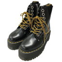 ドクターマーチン ブーツ ジャドン ミックス ブラック 8ホール サイズUK4 DR MARTENS Jadon MAX BLACK 約23.0cm【AFD5】【中古】