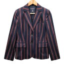 ブルックスブラザース ストライプ ジャケット レディース サイズ6 ネイビー&レッド Brooks Brothers【AFB50】【中古】(4)
