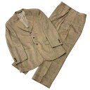 ポロ ラルフローレン セットアップ スーツ 3Bジャケット サイドベンツ リネン ウール ベージュ メンズ サイズA7 POLO RALPH LAUREN【LA...