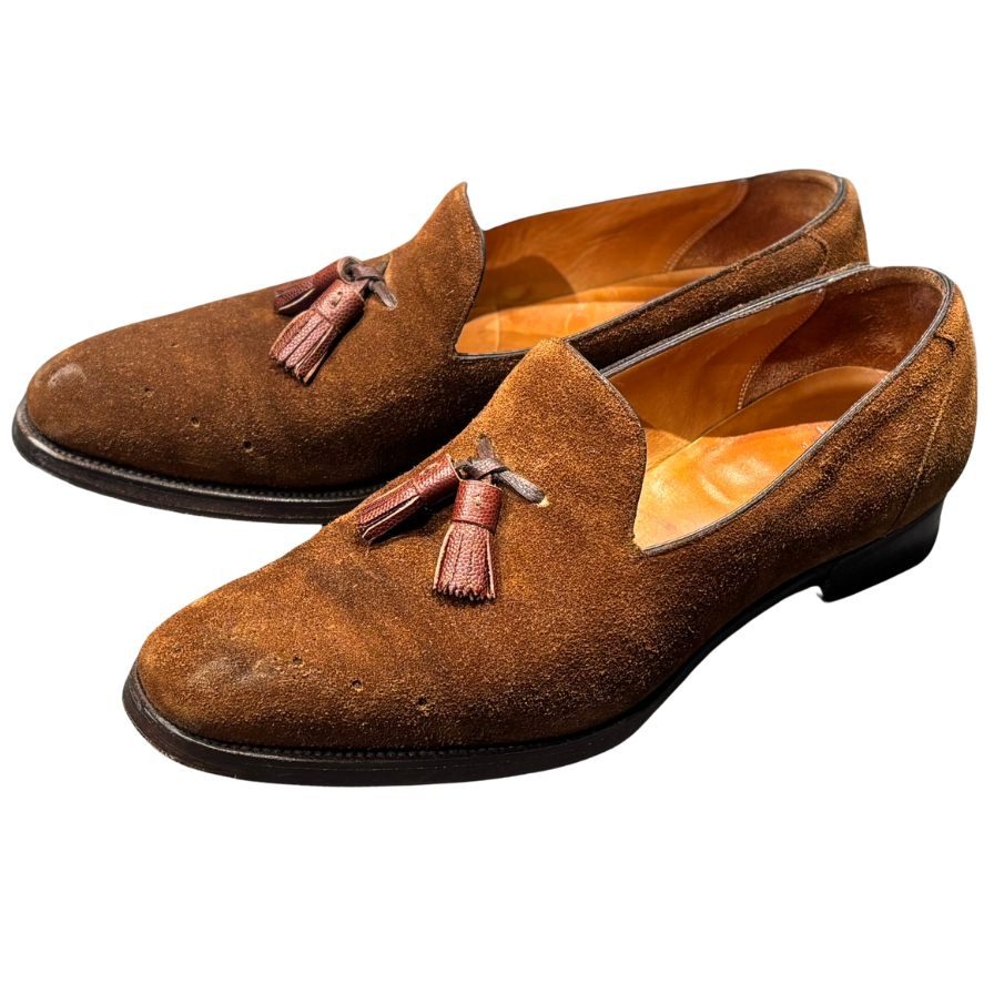 ガジアーノ&ガーリング レザーシューズ NICE タッセルローファー KN14ラスト ダークブラウン メンズ サイズUK7.5D GAZIANO&GIRLING...