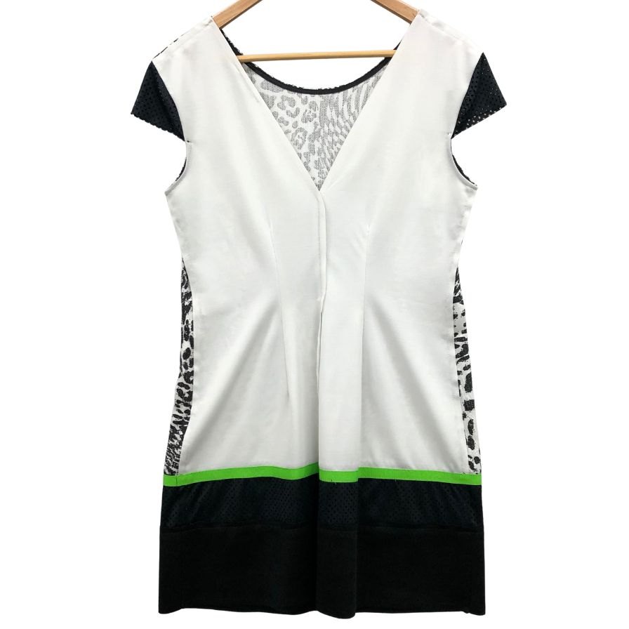 インペリアル ノースリーブ ワンピース バックスリット イタリア製 レディース サイズM ブラック ホワイト IMEPERIAL【AFB22】【中古】